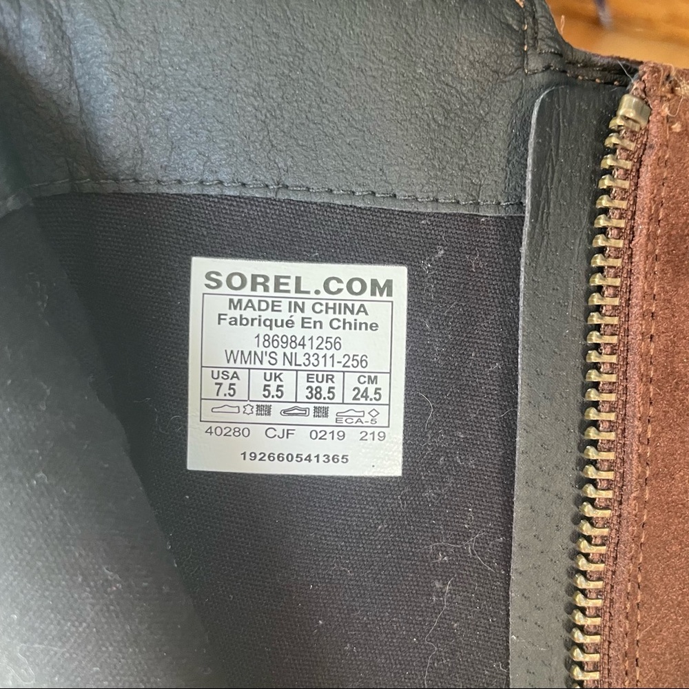 🎉Host Pick!🎉 NWOT Sorel Women’s 7.5 Emelie Waterproof Tall Boot Tobacco - Picture 7 of 7